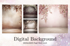 Flower Backdrops Overlays Wedding Studio Room Background_13 Product Image 1