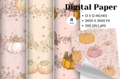 Pumpkin Pattern Background Fall Autumn Wallpaper_13 Product Image 1