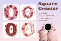 Letters Valentine Square Coasters Love Heart Accessories_O Product Image 1