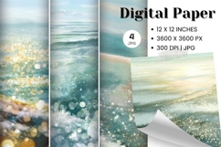 Ocean Waves Background Sea Water Deep Blue Ocean Surfing_13 Product Image 1