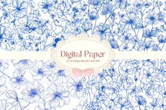 Flower Pattern Background Wallpaper Digital Paper_130 Product Image 1