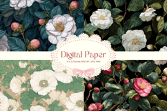 Flower Pattern Background Wallpaper Digital Paper_133 Product Image 1