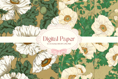Flower Pattern Background Wallpaper Digital Paper_134 Product Image 1