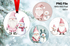 Santa Claus Christmas Ornament Snow Decorate Sublimation_135 Product Image 1