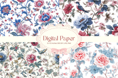 Flower Pattern Background Wallpaper Digital Paper_135 Product Image 1