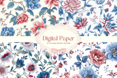 Flower Pattern Background Wallpaper Digital Paper_136 Product Image 1
