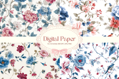 Flower Pattern Background Wallpaper Digital Paper_137 Product Image 1