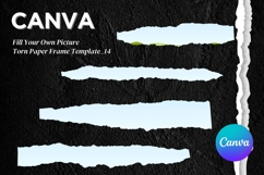 Torn Paper Ripped Text Box Canva Frame Photo Template_14 Product Image 1