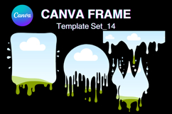 Drip Canva Frame Water Drop Dripping Borders add Photo 14 Product Image 1