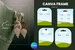 Earrings Display CANVA FRAME Card Template Jewelry Holder_13 Product Image 1