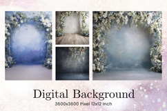 Flower Backdrops Overlays Wedding Studio Room Background_14 Product Image 1