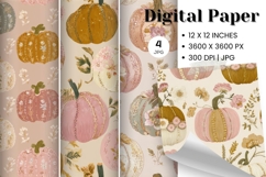 Pumpkin Pattern Background Fall Autumn Wallpaper_14 Product Image 1
