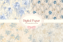 Flower Pattern Background Wallpaper Digital Paper_142 Product Image 1
