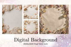 Beautiful Flower Blank Background Border Wallpaper Backdrop Product Image 1
