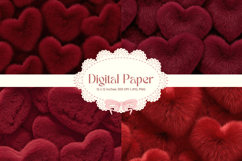 Heart Pattern Valentines Background Wallpaper Digital Paper Product Image 1