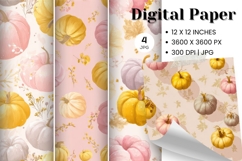 Pumpkin Pattern Background Fall Autumn Wallpaper_15 Product Image 1