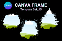 Watercolor Splash Canva Frame Template Bleach Effect Frame15 Product Image 1