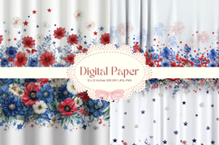 Flower Pattern Background Wallpaper Digital Paper_155 Product Image 1