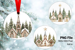 Nativity Scene Christmas Ornament Round Circle Jesus Baby156 Product Image 1