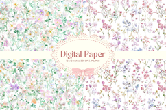 Flower Pattern Background Wallpaper Digital Paper_159 Product Image 1
