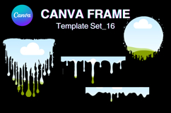 Drip Canva Frame Water Drop Dripping Borders add Photo 16 Product Image 1