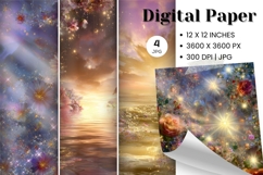 Flower Background Digital Paper Wallpaper Backdrop_16 Product Image 1