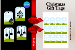 Christmas Gift Tags Canva Frame DIY Labels Editable Bag Tag Product Image 1