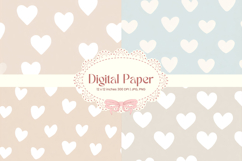 Heart Pattern Valentines Background Wallpaper Digital Paper Product Image 1