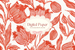 Flower Pattern Background Wallpaper Digital Paper_162 Product Image 1