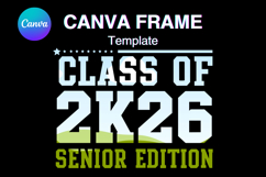 Senior 2026 Canva Frame Varsity Sport Graduation Add Photo17 Product Image 1