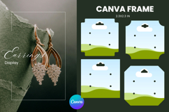 Earrings Display CANVA FRAME Card Template Jewelry Holder_17 Product Image 1