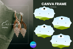 Earrings Display CANVA FRAME Card Template Jewelry Holder_18 Product Image 1