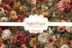 Flower Pattern Background Wallpaper Digital Paper_18 Product Image 1