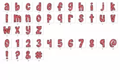 Valentine's Day Doodle Alphabet Red Heart Letters Hand Draw Product Image 5
