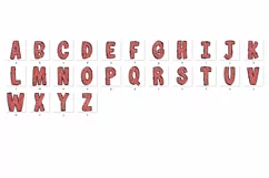 Valentine's Day Doodle Alphabet Red Heart Letters Hand Draw Product Image 6