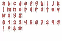 Valentine's Day Doodle Alphabet Red Heart Letters Hand Draw Product Image 7