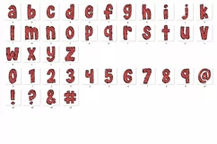 Valentine's Day Doodle Alphabet Red Heart Letters Hand Draw Product Image 9