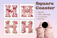 Letters Valentine Square Coasters Love Heart Accessories_H Product Image 1