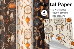 Pumpkin Pattern Background Fall Autumn Wallpaper_19 Product Image 1