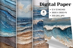 Ocean Waves Background Sea Water Deep Blue Ocean Surfing_19 Product Image 1