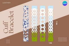 Leather Cuff Bracelet Canva Frame Wristband Template_2 Product Image 1