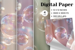 Rainbow Bubble Background Wallpaper Digital Paper_2 Product Image 1