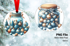 Christmas bauble Ornament Ball Circle Decorate Sublimation Product Image 1