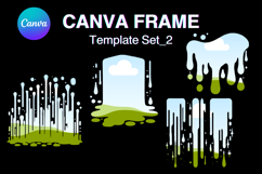 Drip Canva Frame Water Drop Dripping Borders add Photo 2 Product Image 1