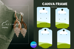 Earrings Display CANVA FRAME Card Template Jewelry Holder_2 Product Image 1