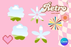 Retro Flower Canva Frame Vintage Photo Frame Drag Drop_2 Product Image 1