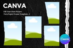 Torn Paper Ripped Text Box Canva Frame Photo Template_2 Product Image 1