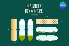 Magnetic Bookmark Canva Frame Template Editable Photo Product Image 1