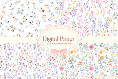 Flower Pattern Background Wallpaper Digital Paper_2 Product Image 1