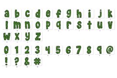 St Patrick&#039;s day Doodle Alphabet Shamrock Letters Hand Drawn Product Image 3